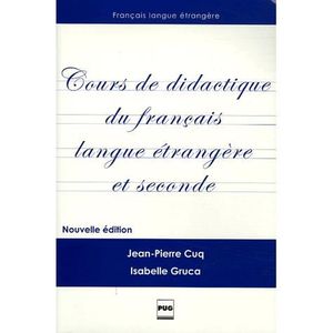 LIVRE LANGUE FRANÇAISE Cours de didactique du français langue étrangère e