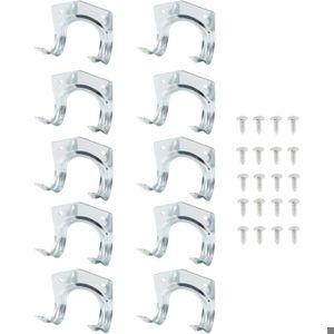 Lot De 6 Crochets En Forme De J Robustes Pour Rangement De Garage Supports Muraux En Acier 99292266