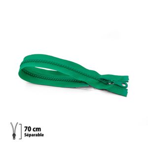 Fermeture éclair robuste n° 5 avec dents en plastique séparable Noir 62