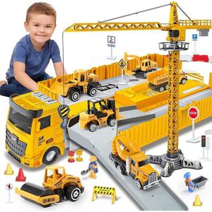 Bunblic Jouet de Camion-Grue à Inertie, Jouets de Collection de Véhicules à Friction, Modèle de Voiture à Rétrofriction pour Enfants Garçons Cadeaux d'Anniversaire C
