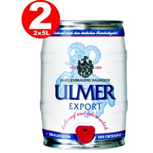 BIERE 2 x Ulmer Export Keg 5,0 litres de 5,4 % Vol.