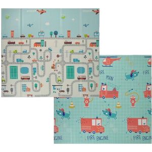 Superbe Bebe Tapis Deveil Bebe Et Enfant 0x180x1 5cm Pour Chambre Garcon Ou Fille Grande Taille Tapis De Sol Epais En Mousse Impermeable Pliable Reversible Et Non Toxique Bebe Puericulture Eveil Et
