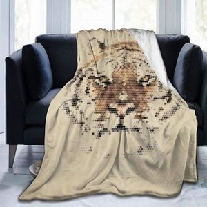COUVERTURE - PLAID Couverture en microfibre Tiger Flannel pour adulte