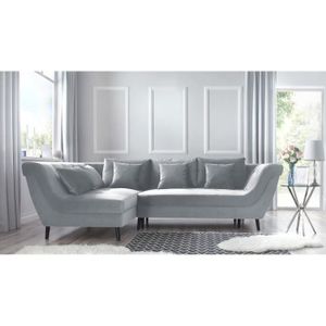 Canapé Dangle Convertible Avec étagères Lisbona Gris Foncé