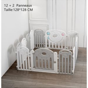 PARC BÉBÉ Parc Bébé - GENERIQUE - Gris - 14 pièces XXL Panne