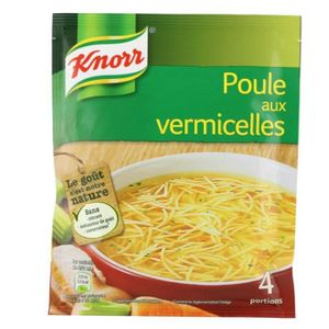 BRIQUE INDIVIDUELLE Knorr Soupe de poule aux vermicelles 4 assiettes