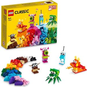 ASSEMBLAGE CONSTRUCTION LEGO® 11017 Classic Monstres Créatifs, Boite de Briques, 5 Jouets en Forme de Mini-Monstre à Construire 4 Ans et Plus