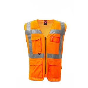 Gilet De Sécurité Fluo Pour Enfant, Orange Jaune, Taille 3-6 Ans, Réglable Et Super Visible