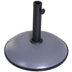 PARASOL Pied de parasol rond - OUTSUNNY - Ø 45cm - Base de lestage - PVC gris noir