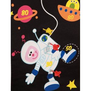 PISTOLET BILLE MOUSSE Jeu de fléchettes magnétique - Scratch - Astronaute et fusée - 36x70cm - Pour enfants de 5 ans et plus