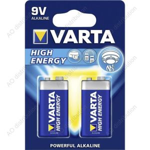 PILES 2 Piles Varta 9V / E Block (6LR61) High energy