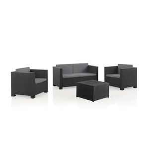 Salon De Jardin En Imitation Resine Tressee Allibert 4 Personnes