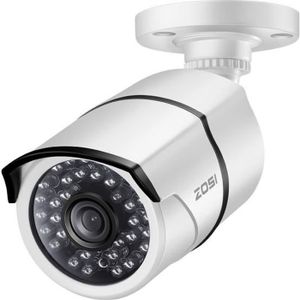 CAMÉRA IP ZOSI 1080P Caméra de Surveillance 2 MP avec lentille 3,6 mm Étanche 2000 TVL 30M Vision Nocturne IP67 Boîtier en métal 581