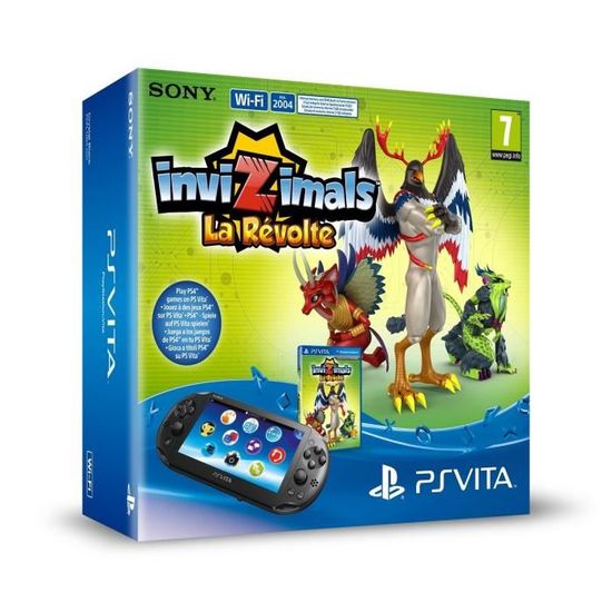 Console PS Vita 2000 noire + Invizimals: La Révolte + CM 4 Go
