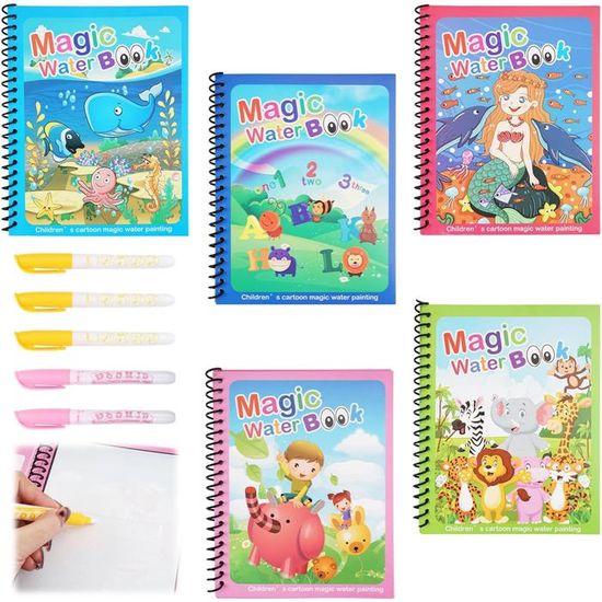 Jeu de coloriage,Livre magique de dessin à l'eau pour enfants,livre de