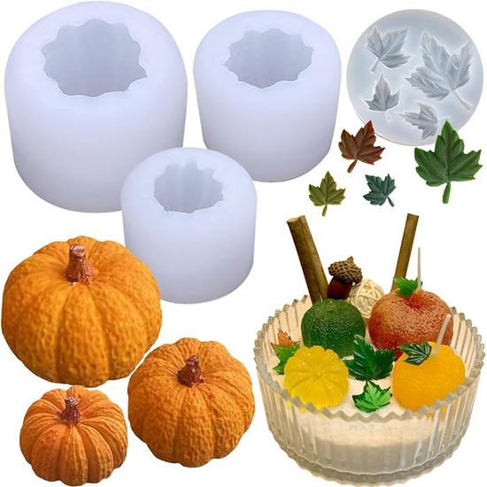 MOULE A MODELER,1pc--Moule à gâteau 3D en Silicone, brosse Halloween, citrouille grenouille