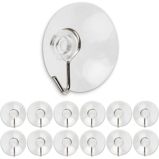 AccEncyc Lot De 24 Ventouses Avec Vis - En PVC Transparent - Avec écrou à Vis - Support à Ventouse Adhésif Extra Fort