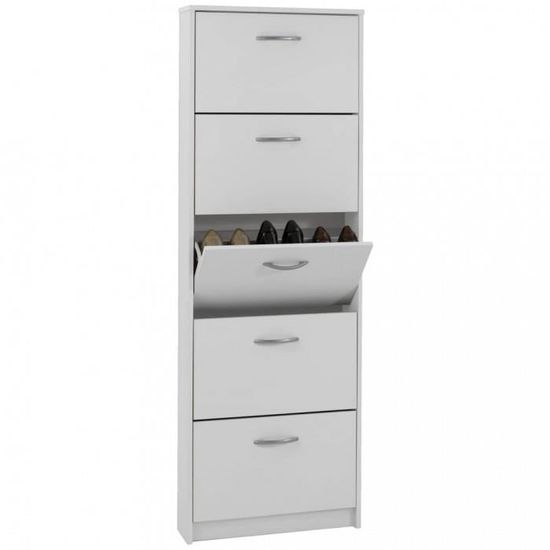 Armoires Couleur Blanc Materiau Agglomere Recouvert De Melamine Dimensions 58 5 X Achat Vente Armoire De Chambre Armoires Couleur Blanc Soldes Des Le 15 Juillet Cdiscount