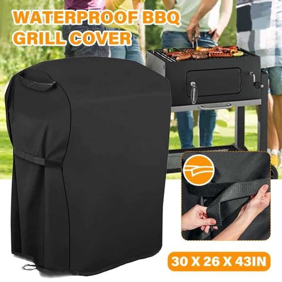 Housse De Barbecue Imperméable Polyester + PU - Taille 145x61x117 Cm - Cordon De Serrage Anti-vent - Protection Extérieure