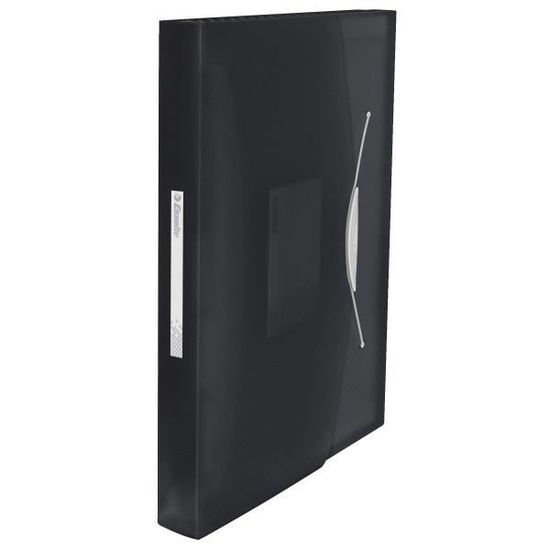 Classeur Banque Esselte 47097 - Noir, Format 160x280 Mm, Capacité 500 Feuilles, étiquette Interchangeable