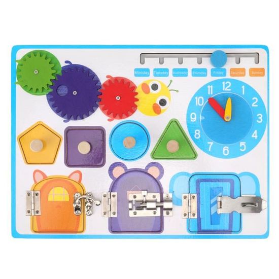 TRÈS GRANDE Planche Occupée Pour Bébé Avec Des Pièces D'activité Sensorielle Montessori, Cadeau De 1er Anniversaire, Planche Occupée Planche De Développement - France