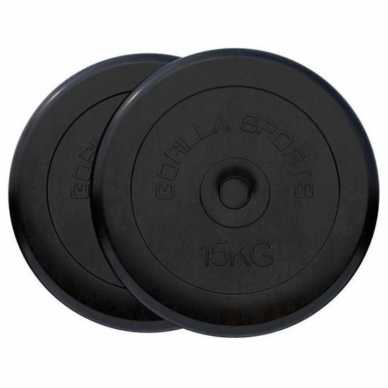 Paire De Poids Everlast 5kg X2 - Fonte Noire, Standard (neuf, Défaut Mineur)