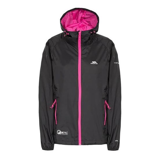 Veste Imperméable Qikpac X Trespass – Pliable, Capuche Réglable, Poches Zippées, Mixte Pour Sport - 5