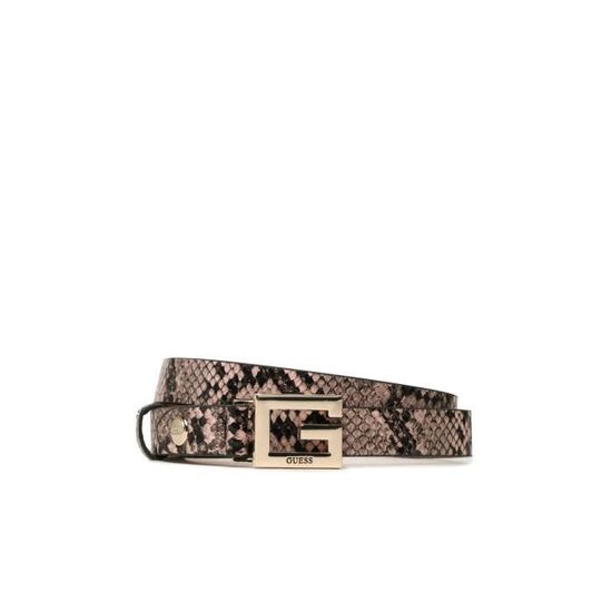 Ceinture GUESS Jeans - Cuir PU Logo - Fermeture Boucle - Tons Marron - Mixte Polyuréthane