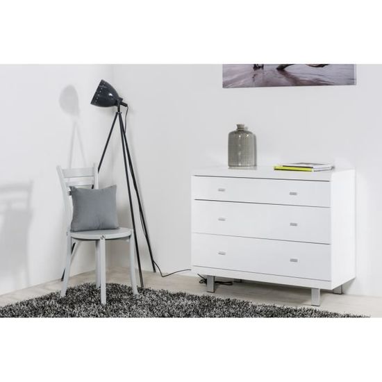 Pax Commode 100 3 Tiroirs Blanc Brillant Achat Vente