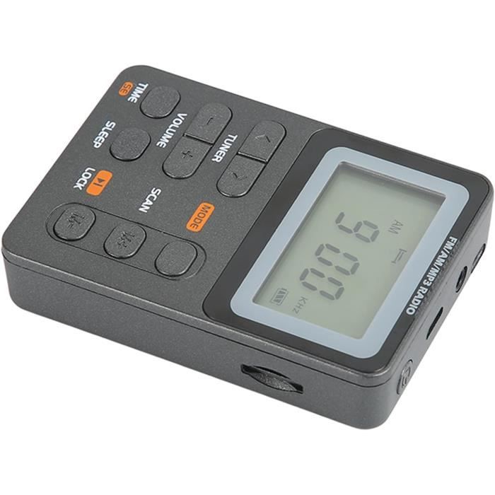 Radio Portable Numérique FM - Mini, Haute Sensibilité, écouteurs Inclus, Piles AAA, Plage 60-108MHz