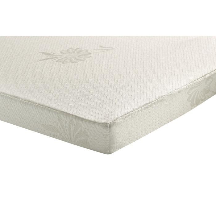 Matelas bébé pliant - DOMIVA - Coton/Polyester - Déhoussable et lavable - Blanc - 60 x 120 cm