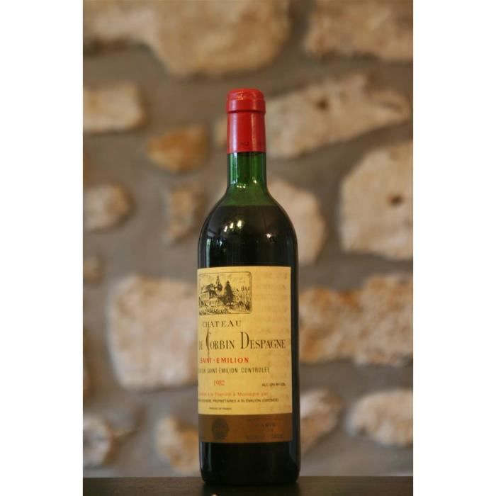 Vin rouge, Saint Emilion, Château Tour de Corbin d'Espagne 1982 Rouge