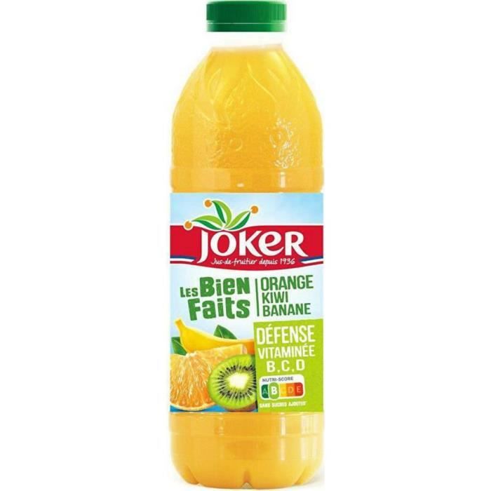 Les Biens Faits Joker Jus défense vitaminée orange kiwi banane 90 cl