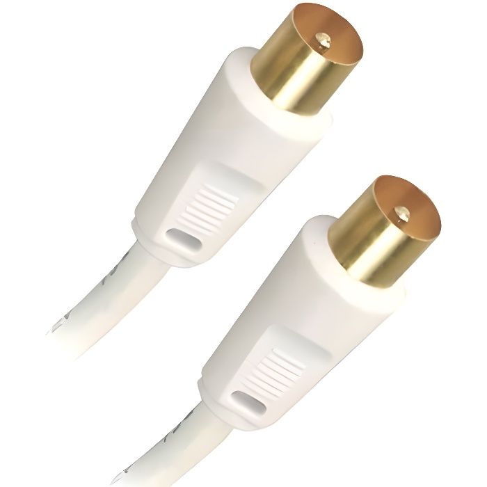Legrand 078782 MSC TV-Dose, 9,52mm Koaxial, 2m Kabel, Mosaic-Serie – Für SAT, Kabel & Antenne
