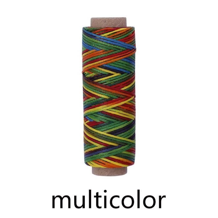 Fdit fil ciré à coudre Fil ciré 150D 15 couleurs 55yd cordon de cire Portable cordon ciré pour