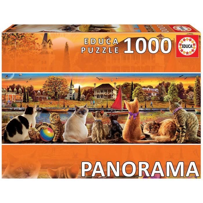 EDUCA Borrás - 1000 pièces des chats sur le quai puzzle varié 18001