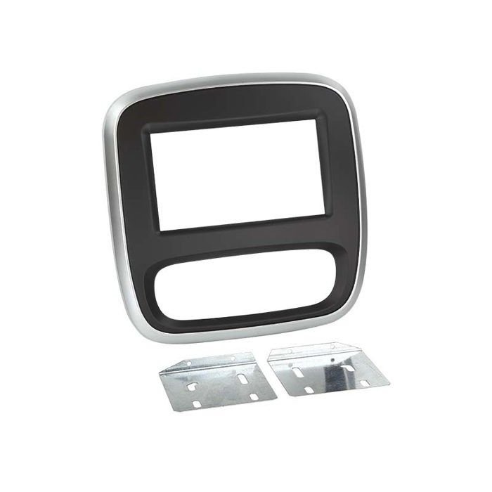 Adaptateur de façade 2-DIN Renault Trafic/Opel Vivaro 14>noir/gris