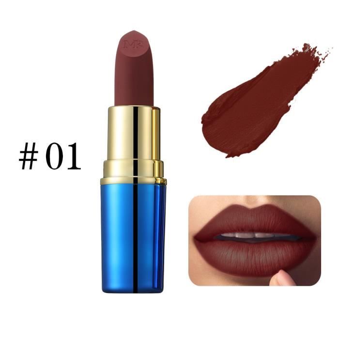 Rouge à lèvres mat imperméable de longue durée brillant à lèvres pigmenté hydratant 24 couleurs Buonege 1019
