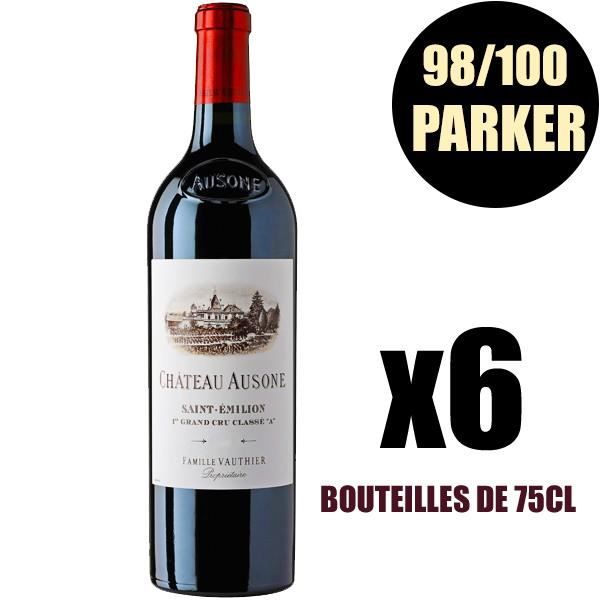 X6 Château Ausone 2009 75 cl AOC Saint-Emilion Grand Cru 1er Grand Cru Classé A Vin Rouge