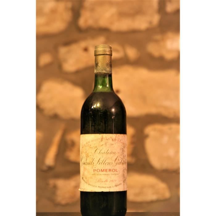 Vin rouge, Pomerol, Château Grands Sillons Gabachot 1979 Rouge