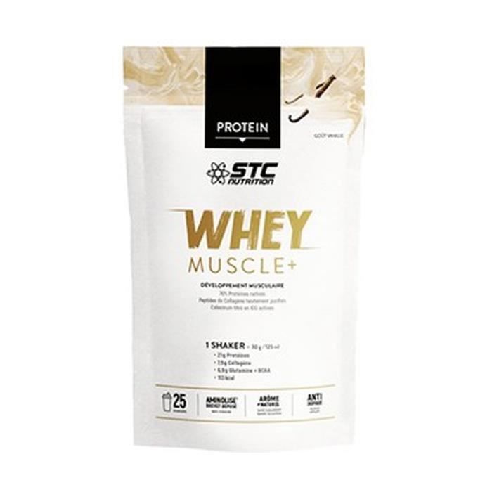 STC Nutrition+Whey Muscle+ Protein Vanille 750 g de poudre