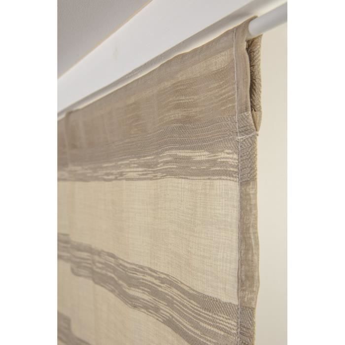 Vitrage 70 x 240 cm Rayures Rayures Horizontales Jacquardé Argile