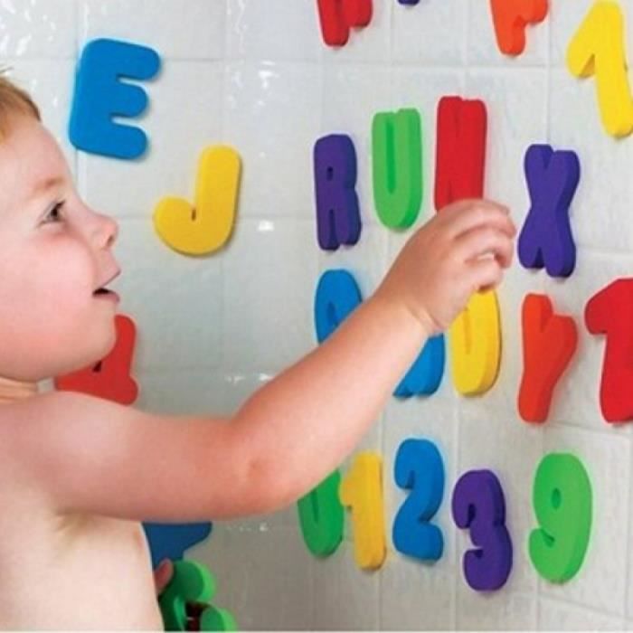 Pack Materiel Eveil - 36Pièces / Set Alphanumérique Lettre Puzzle Bébé Bain Jouets Doux EVA Enfants Bébé Jouets De L'eau pour Salle