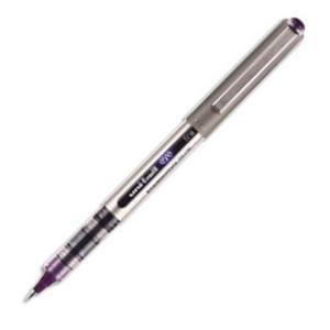 UNIBALL LOT DE 12 Stylos roller pointe métal fine encre liquide violet UNI MITSUBISHI UNI BALL EYE UB 157
