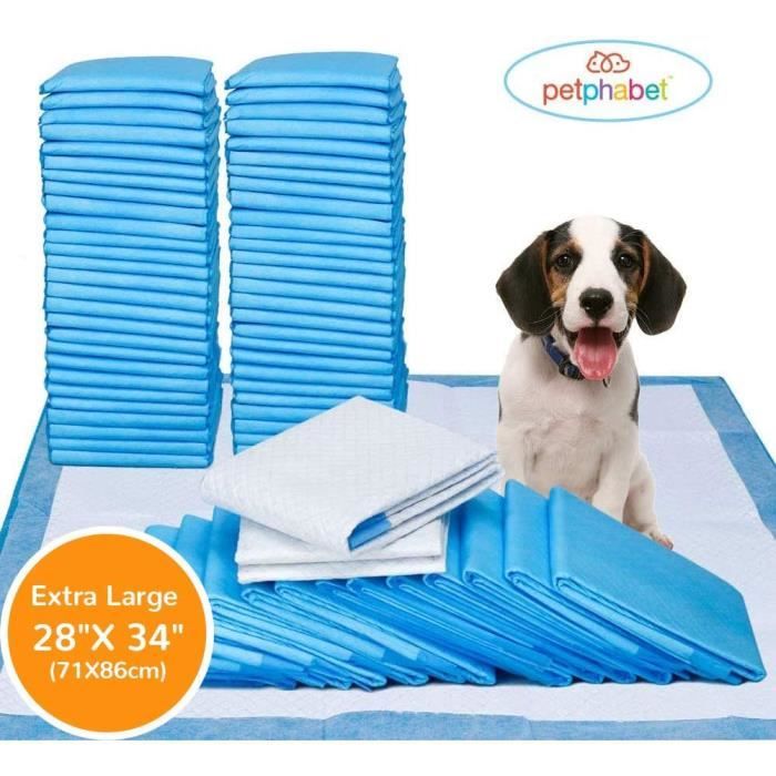 petphabet Ultra-Absorbent XXL Tapis Éducateurs Apprentissage de La propreté pour Chien Tapis Absorbant Chien Lot de 42 7 282458
