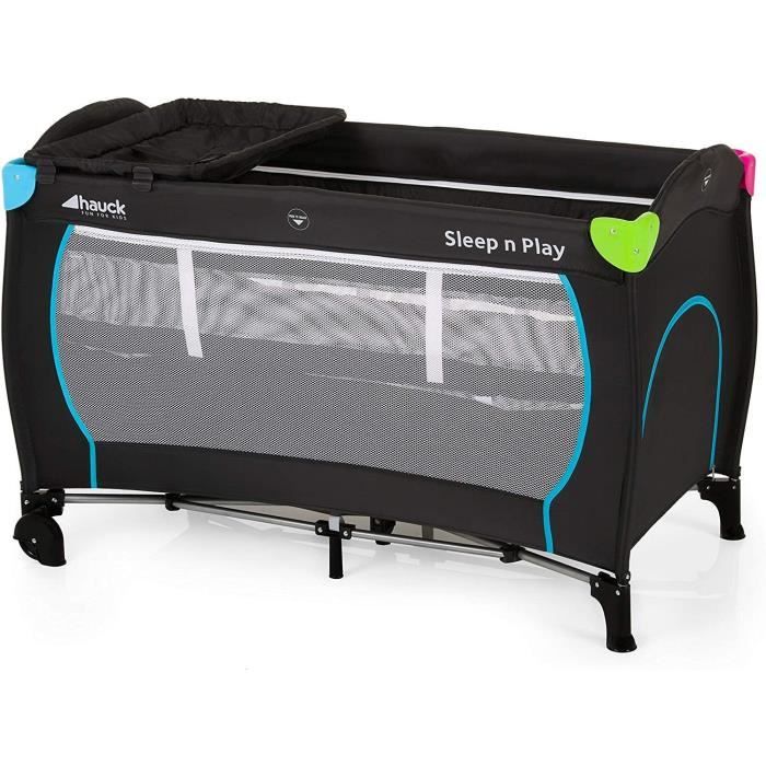 Hauck/ Sleep N Play Center/ lit parapluie 7 pièces/ jusqu'à 15 kg/ avec deux niveaux nouveau-né, table à langer, roulettes, matelas,