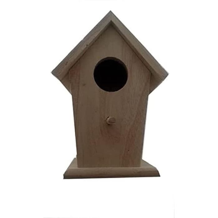 Artemio 14001471 Nichoir en Bois à décorer-7.5cm x 7cm x 14cm, Multicolore, 7,5 x 7 x 14 cm