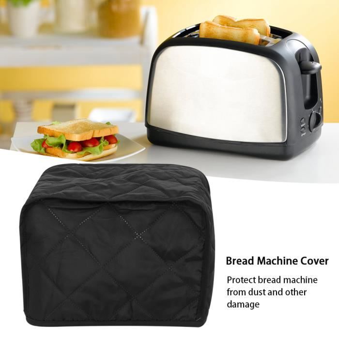 Cuisine Electroménager Housse de protection Housse de protection pour machine à pain 2 tranches (Noir 28x20,5x20,5 cm)