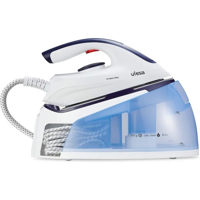 CENTRALE VAPEUR UFESA PL2450 Compact-Centrale, 2400 W, Pression 6 Bar, Réservoir 1,5 L, Coup de Vapeur 350 g, Blanc-Ble107
