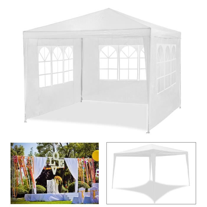 Hengda 3x3m Jardin Tonnelle étanche Jardin Camping Stable tente tubes d'acier stable de haute qualité avec 3 parties latérales et